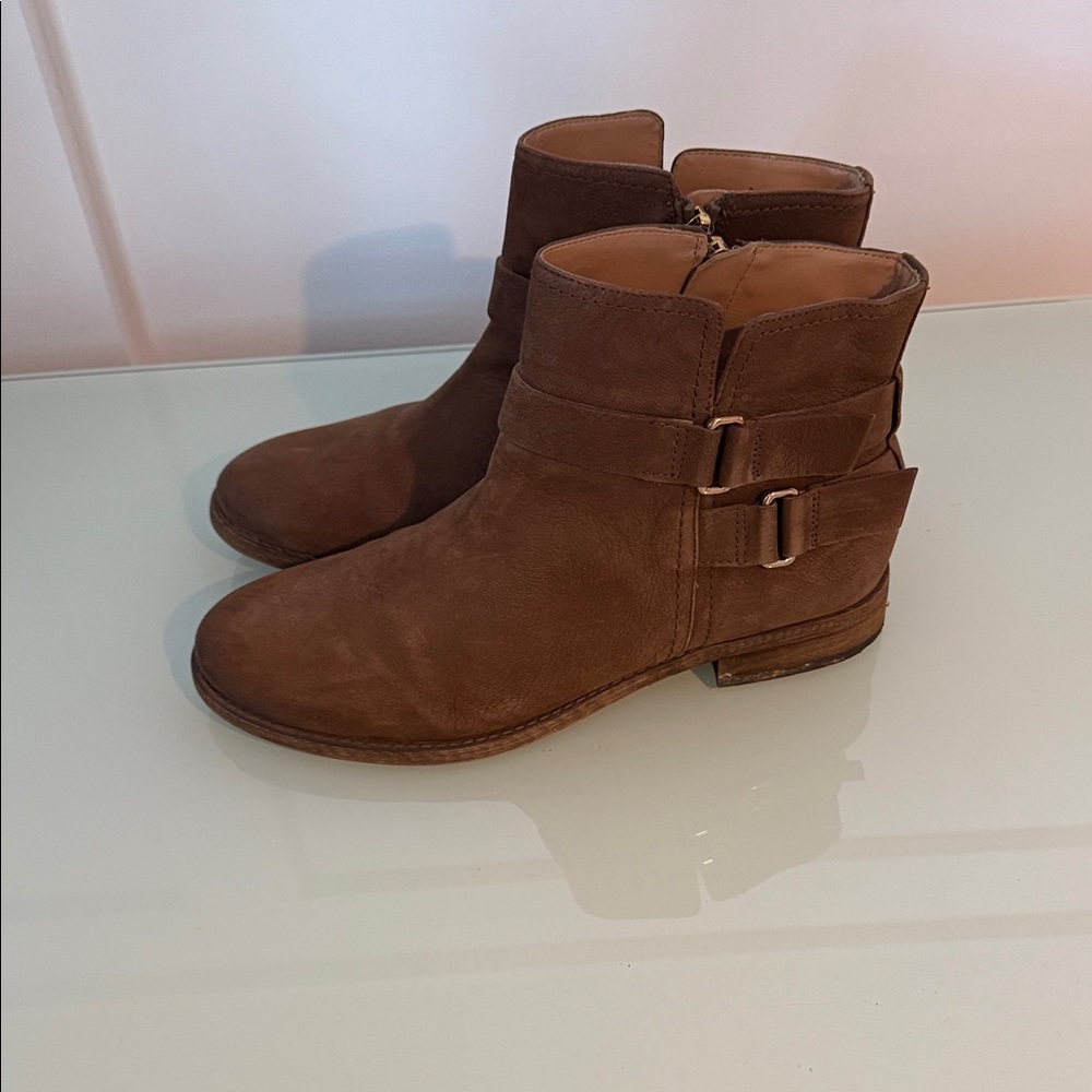 Franco Sarto Brown Ankle Boots - Picture 4 of 11